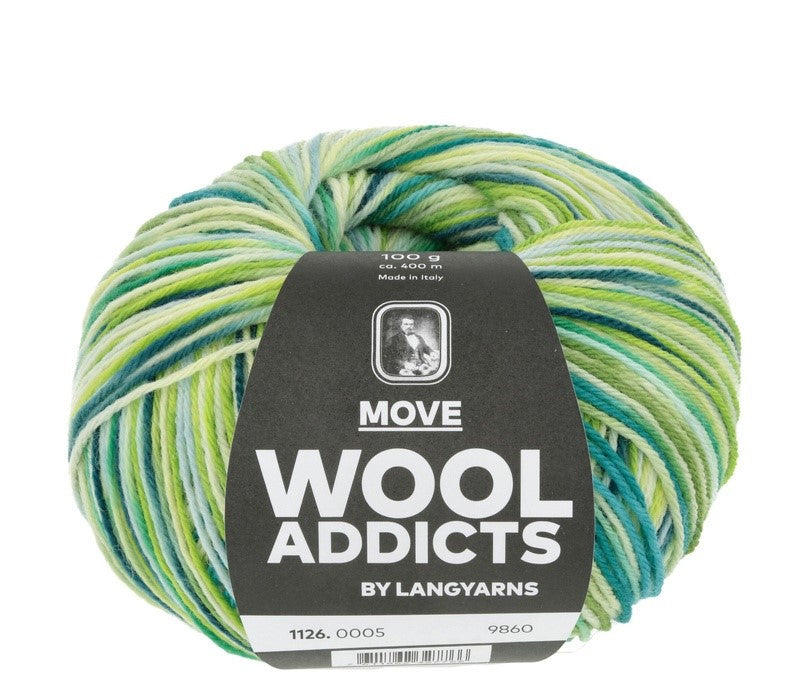 MOVE WOOL ADDICT – Mérinos superwash multicolore