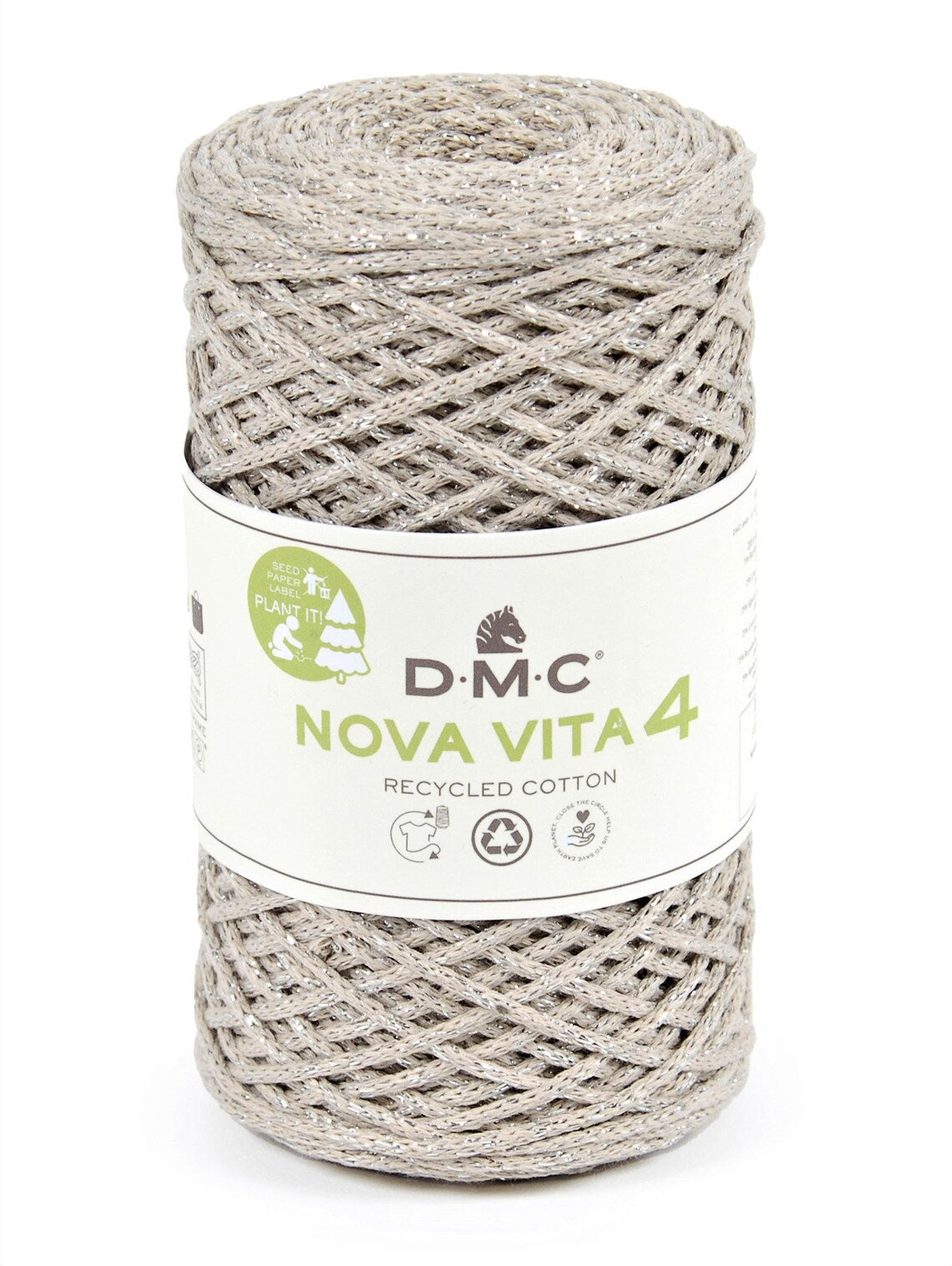 Nova Vita 4 DMC – Fil coton recyclé et métallisé pour décorations et accessoires