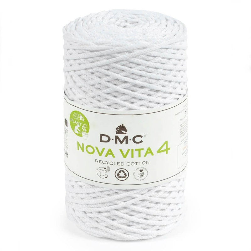 Nova Vita 4 DMC – Fil coton recyclé uni pour décoration et accessoires