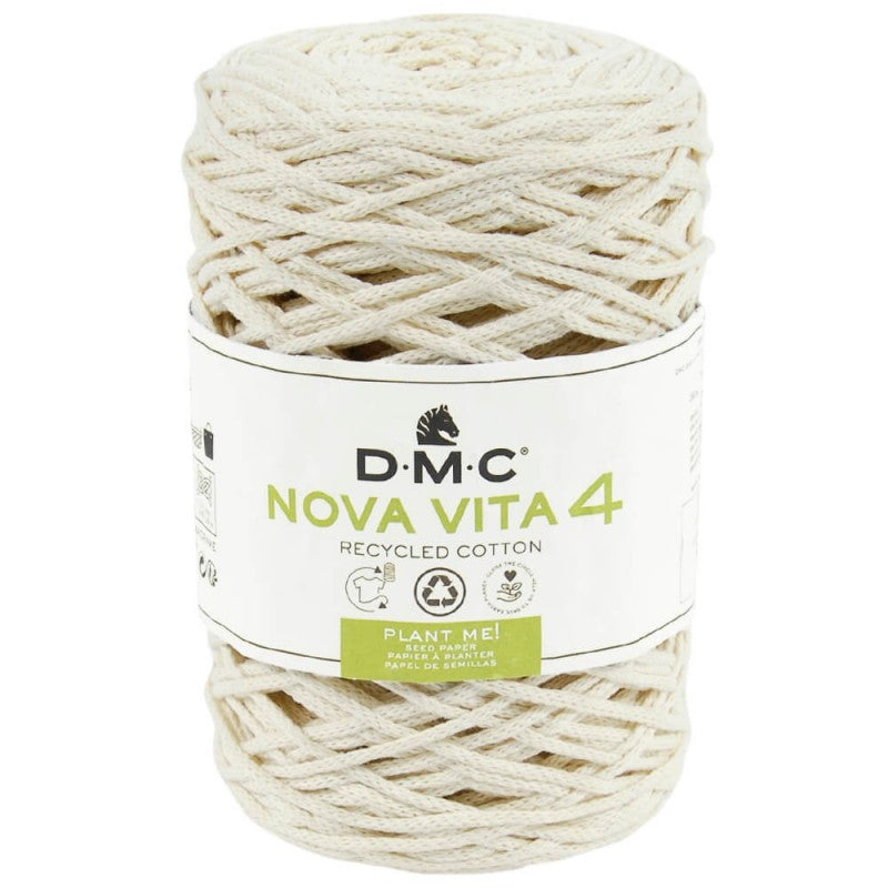 Nova Vita 4 DMC – Fil coton recyclé uni pour décoration et accessoires