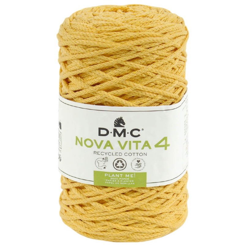 Nova Vita 4 DMC – Fil coton recyclé uni pour décoration et accessoires