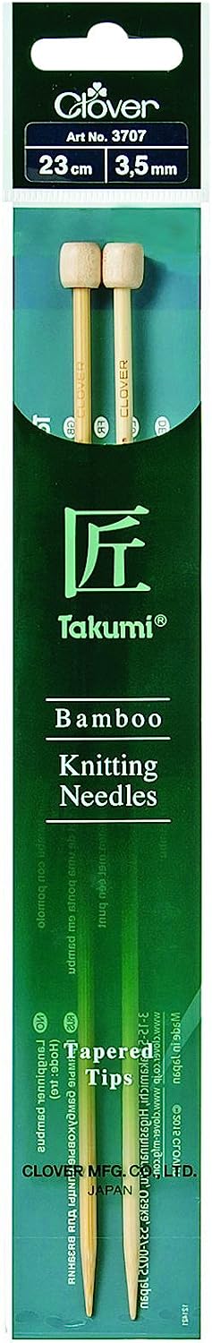 Aiguilles droites en Bambou Takumi - 23 cm